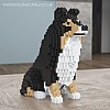 Sheltie (Sat) Tri Colour (Lego inspired Dog Building Kit)